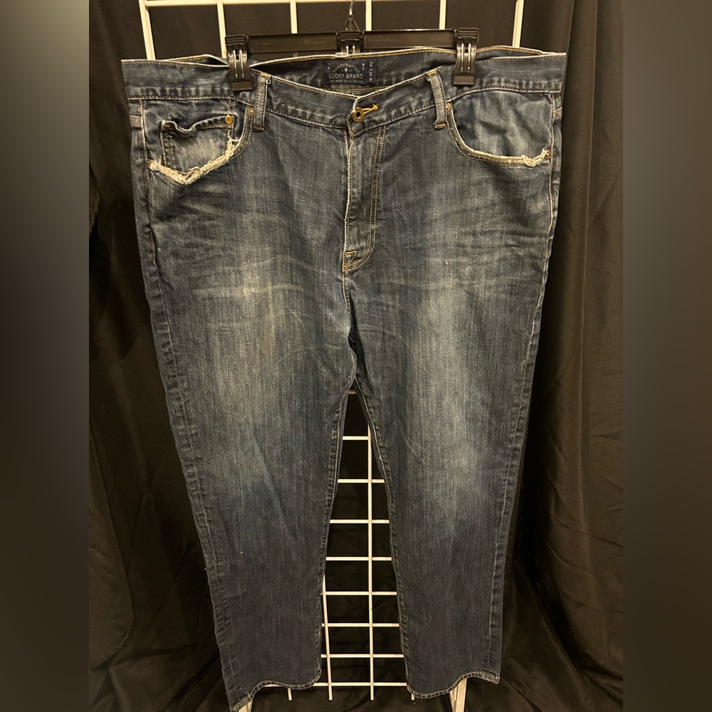 Lucky Brand Men's Relaxed Dark Blue Jeans